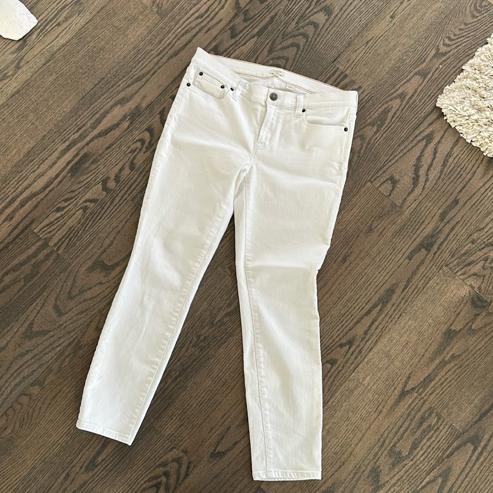 J. Crew Stretch Skinny Jeans White E7240 Denim 28
